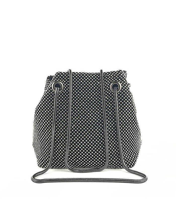 Gem stoma bucket bag in black