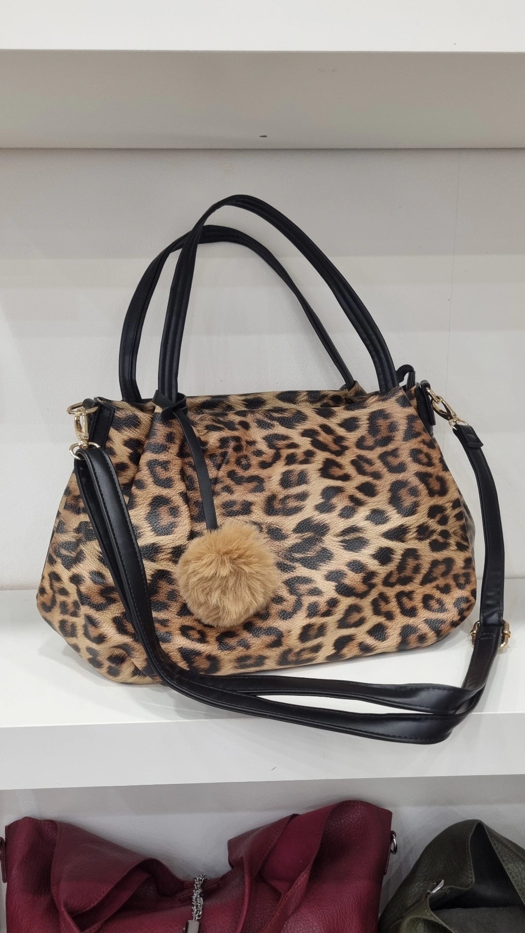 Leopard print Hobo grab top bag