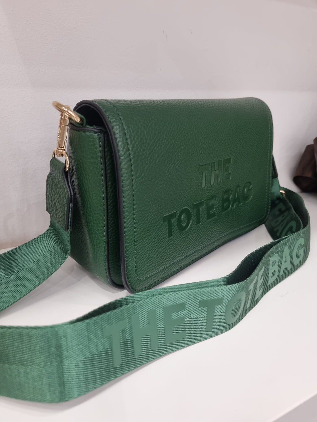 Tote crossbody bag in dark greek