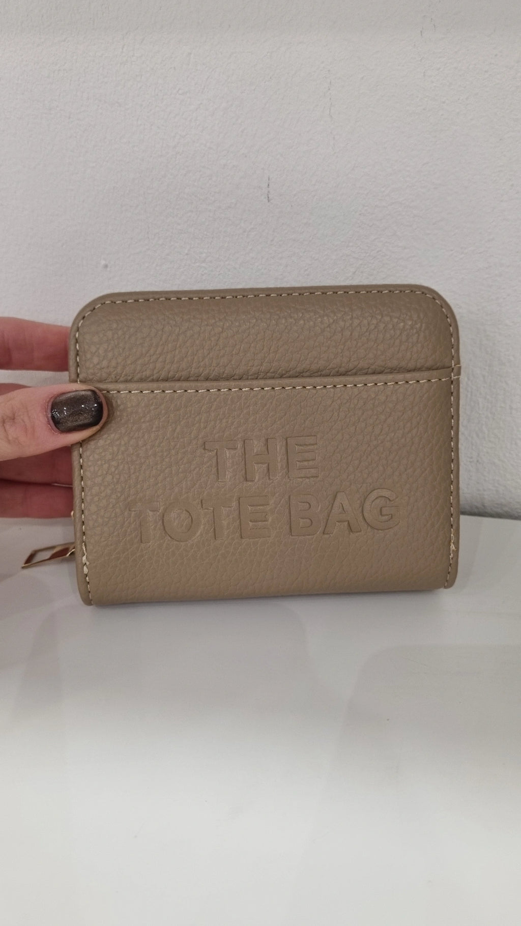 Tote small rfid secure purse in beige