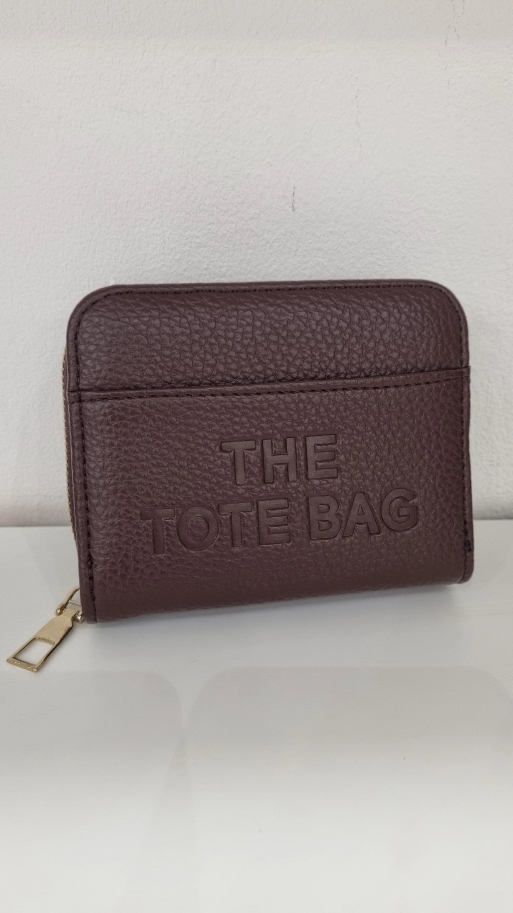 Tote small rfid secure purse in chocolate brown