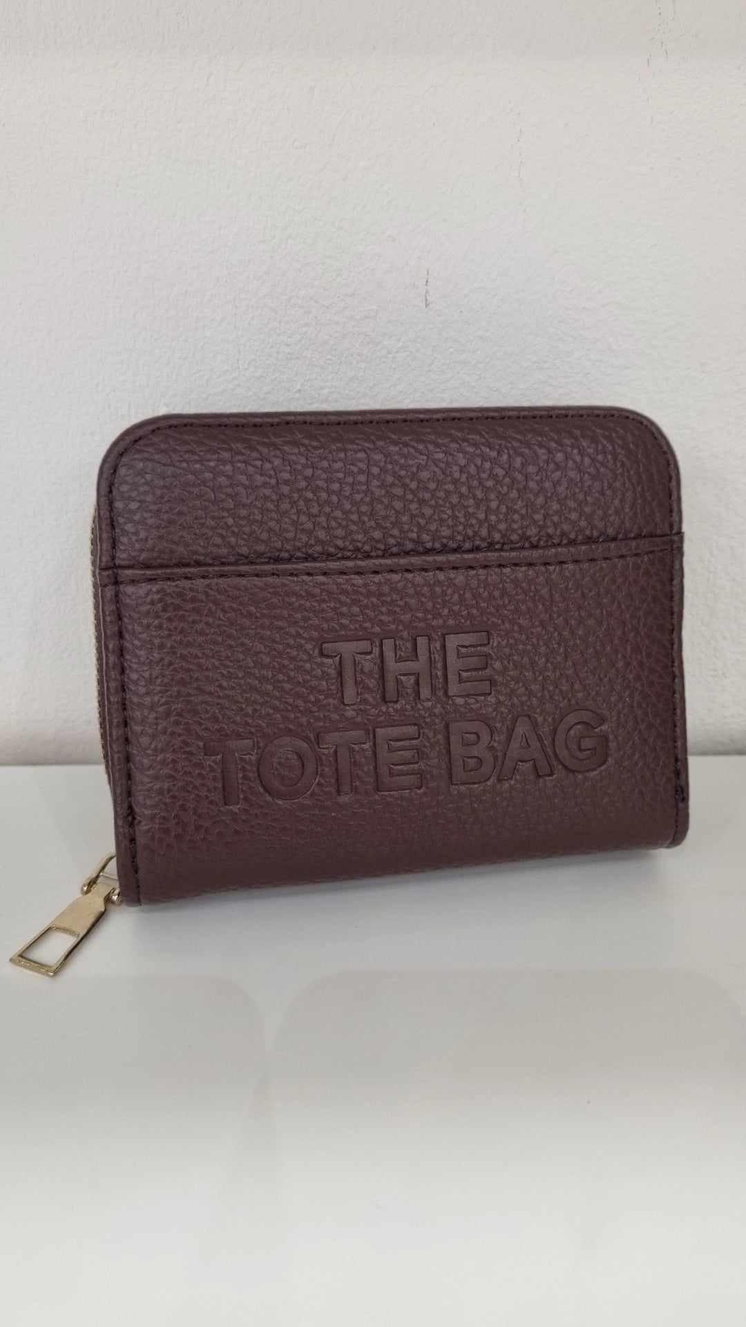 Tote small rfid secure purse in chocolate brown