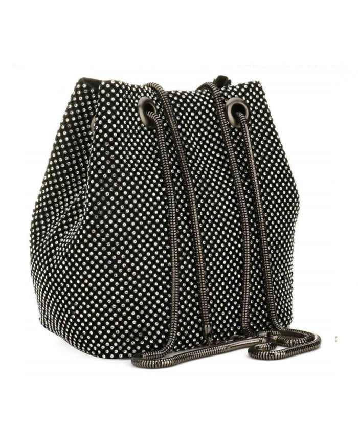 Gem stoma bucket bag in black